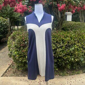 Lilly Pulitzer Women’s Navy Blue & White Sleeveles Shift Dress Sz 4